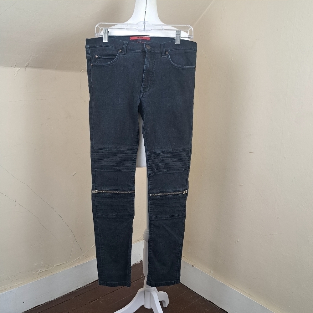 Hugo Boss Skinny Fit Biker Black Jeans  Size 30/32